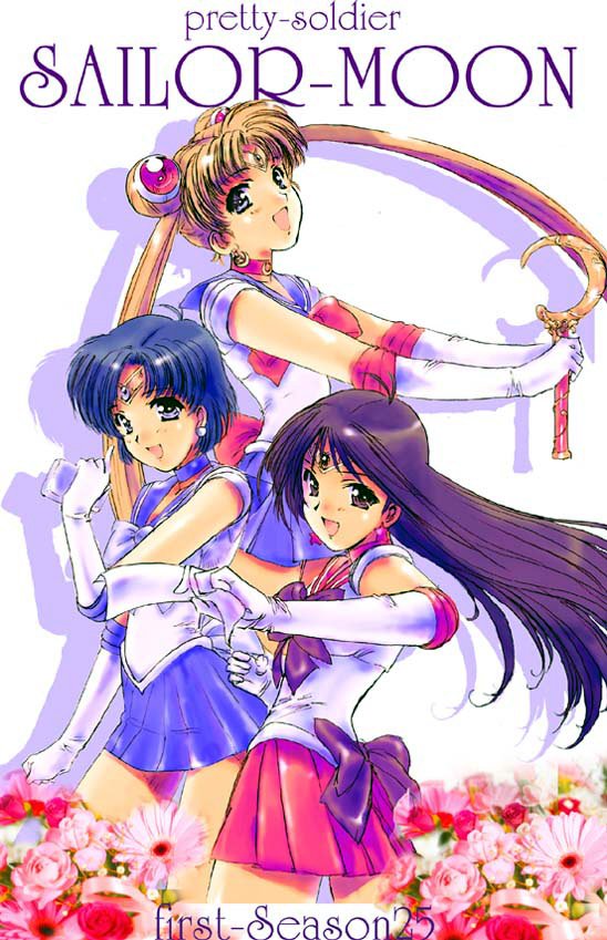 tsukino usagi, sailor moon, mizuno ami, hino rei, sailor mercury, and 1 more (bishoujo senshi sailor moon) drawn by moriguchi_nao_(naonao)
