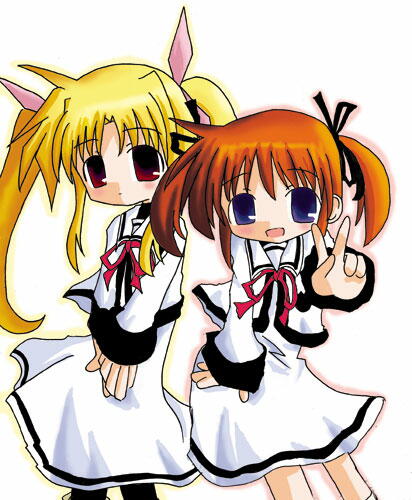 fate testarossa and takamachi nanoha (lyrical nanoha and 2 more)