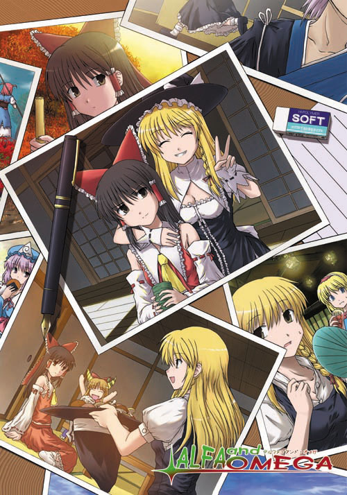 hakurei reimu, kirisame marisa, alice margatroid, saigyouji yuyuko, ibuki suika, and 2 more (touhou) drawn by tsuyadashi_shuuji