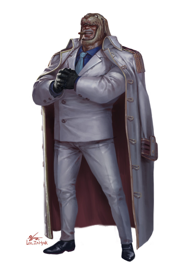 monkey d. garp (one piece) drawn by in-hyuk_lee