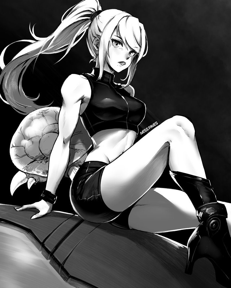 samus aran, metroid, and metroid larva (super smash bros. and 2 more) drawn by miss_faves