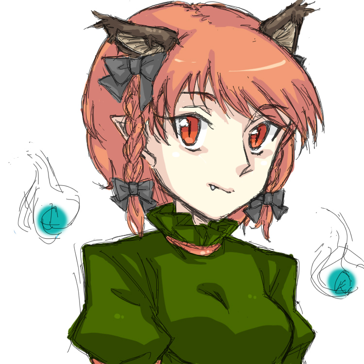kaenbyou rin (touhou) drawn by yuusha-chan_(gassaku_no_hito)