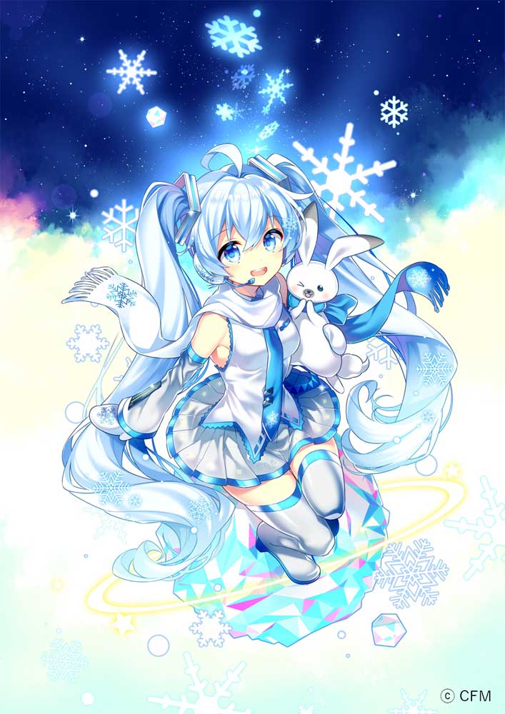 hatsune miku, yuki miku, and rabbit yukine (vocaloid) drawn by kurisu_toshi