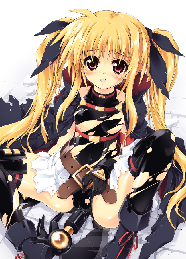 fate testarossa and bardiche (lyrical nanoha and 2 more) drawn by mitsuki_mantarou