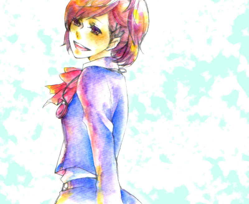 shiomi kotone (persona and 2 more) drawn by momose_itsuki