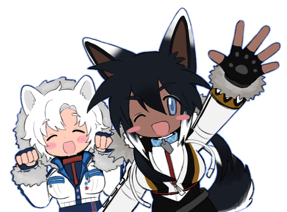 yukola and sammy (ilion sled dog sanctuary) drawn by lapithai