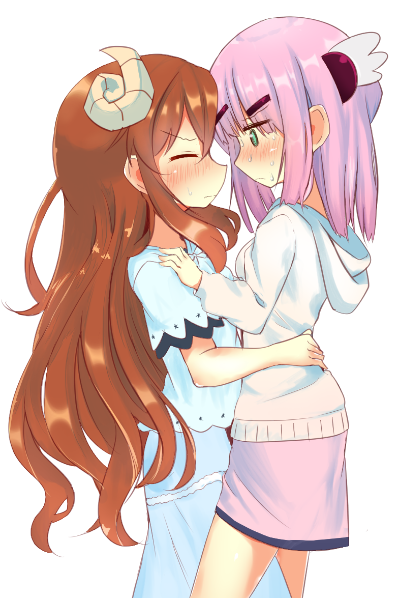 yoshida yuuko and chiyoda momo (machikado mazoku) drawn by shimeji_wyvern