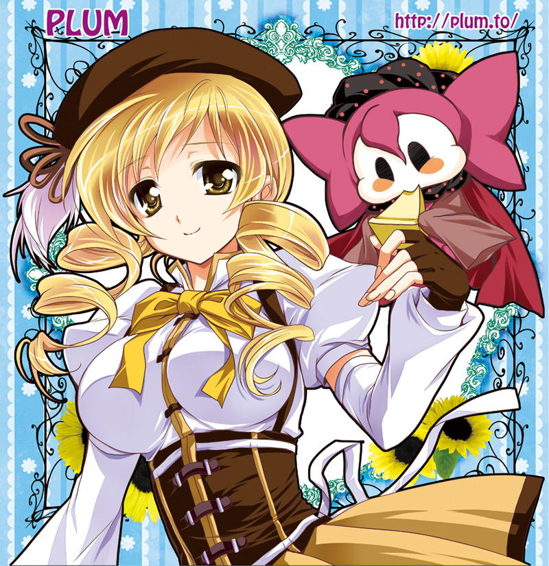 tomoe mami and charlotte (mahou shoujo madoka magica) drawn by kanna_(plum)