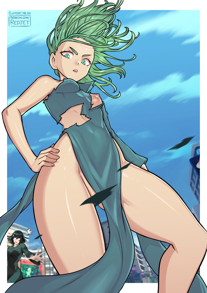 tatsumaki and fubuki (one-punch man) drawn by redjet