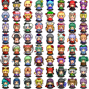hakurei reimu, kirisame marisa, remilia scarlet, flandre scarlet, izayoi sakuya, and 59 more (touhou and 1 more) drawn by saku2