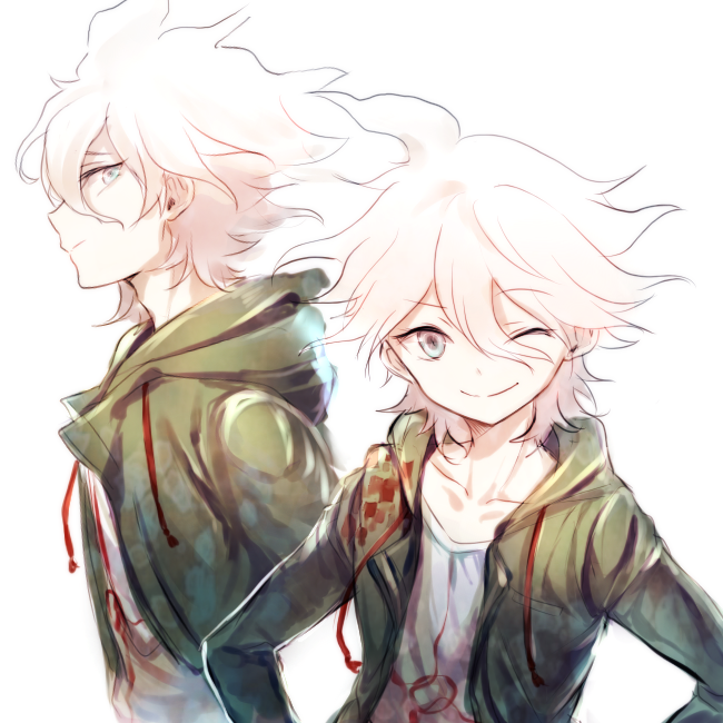 komaeda nagito (danganronpa and 1 more) drawn by mery_(yangmalgage)
