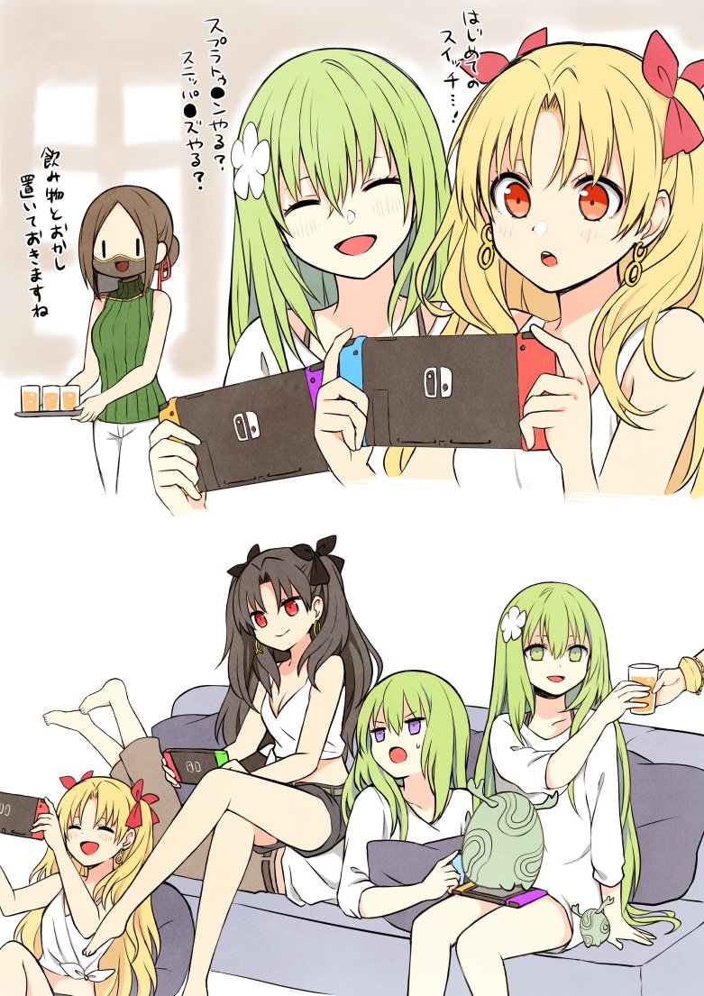 ereshkigal, ishtar, enkidu, gilgamesh, kingu, and 1 more (fate and 1 more) drawn by yoyo_9ea