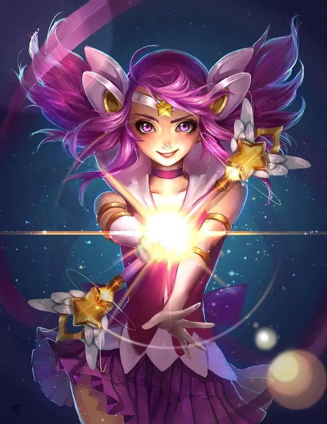 lux and star guardian lux (league of legends) drawn by qian_mang_mang