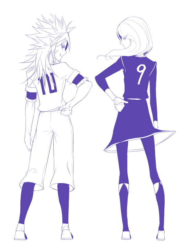 vanfeny vamp and garushaa wolfein (inazuma eleven and 2 more) drawn by zuwai_kani