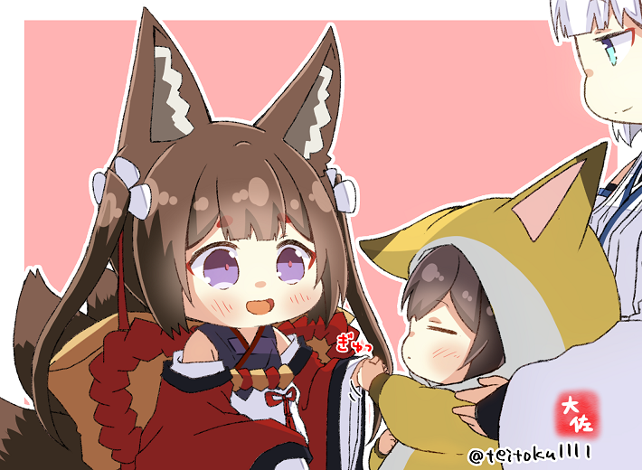 kaga and amagi-chan (kantai collection and 1 more) drawn by taisa_(kari)