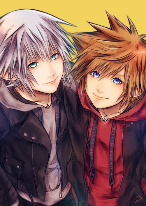 sora and riku (kingdom hearts) drawn by mim_(mimya0600)