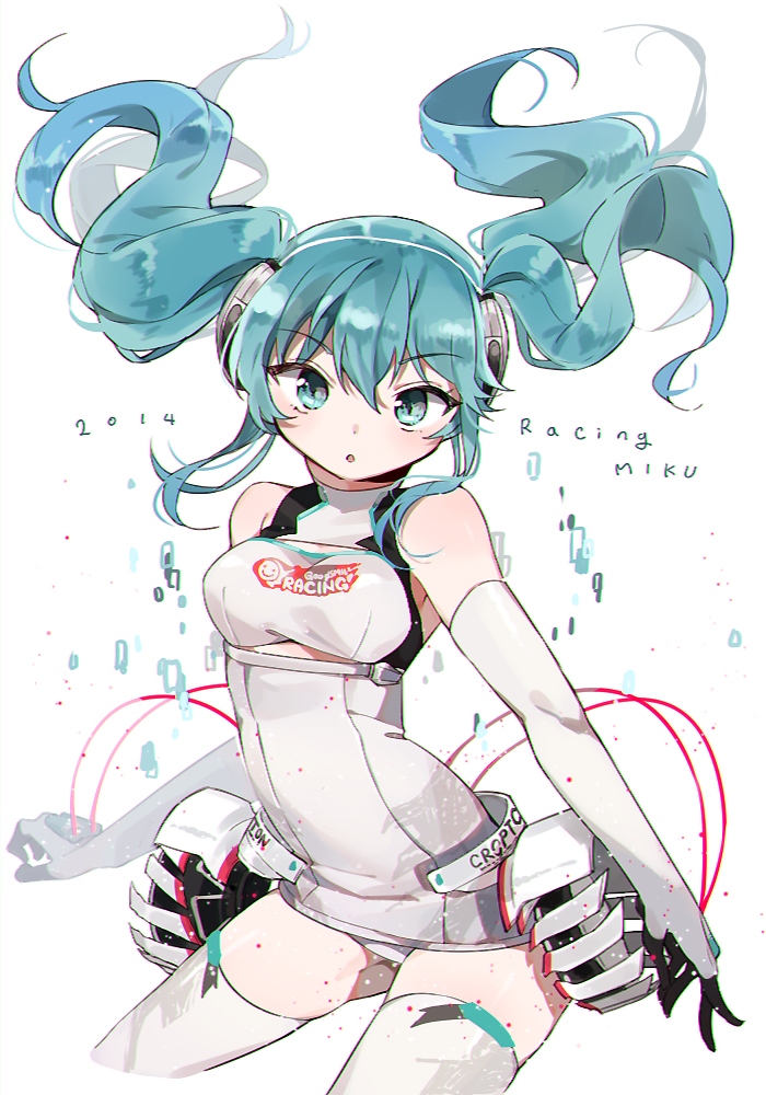 hatsune miku and racing miku (vocaloid and 2 more) drawn by ca_31