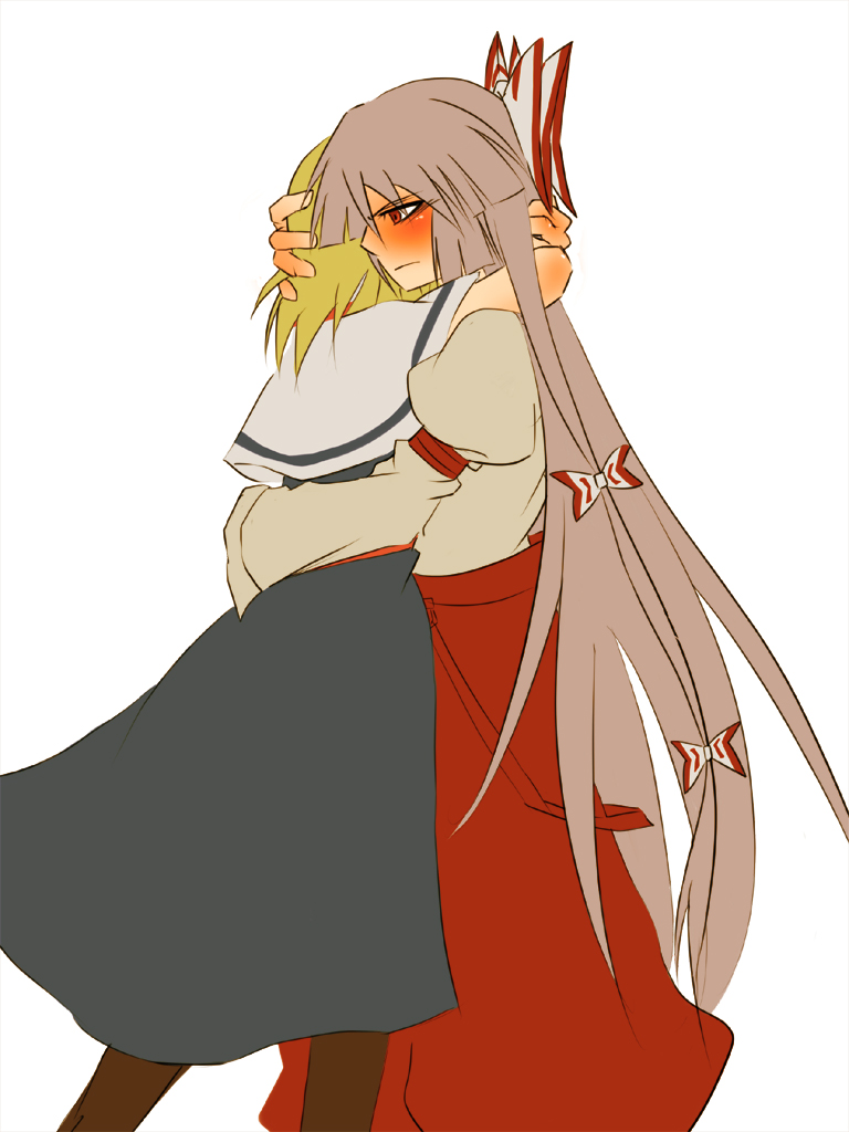 alice margatroid and fujiwara no mokou (touhou) drawn by makoto_jon
