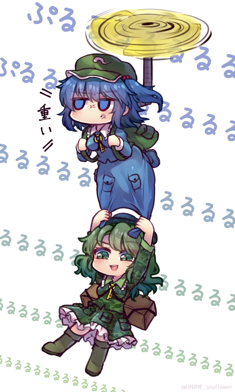 kawashiro nitori and yamashiro takane (touhou) drawn by unime_seaflower