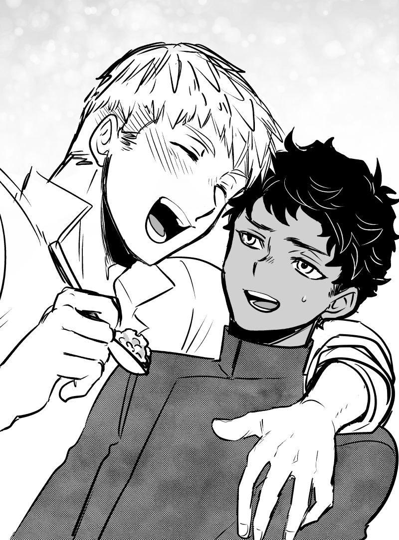 laios touden and kabru (dungeon meshi) drawn by sobayu_(chizuwa)