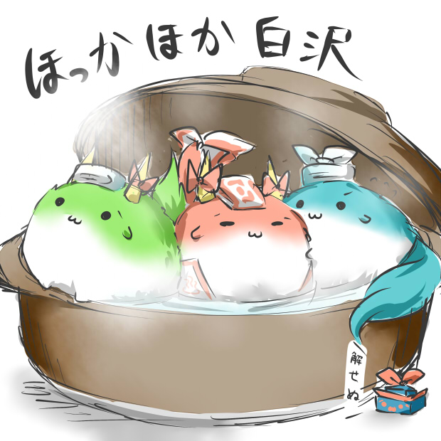 fujiwara no mokou, kamishirasawa keine, and ex-keine (touhou) drawn by rebecca_(keinelove)