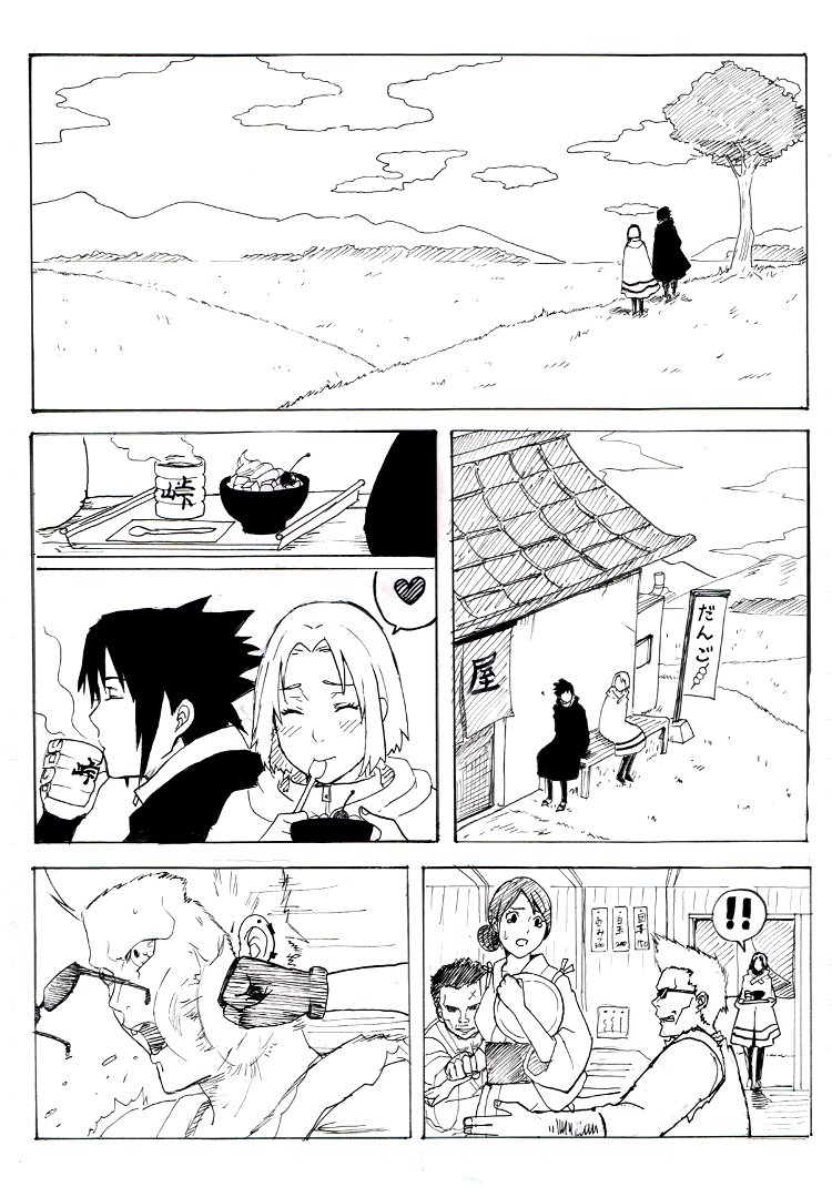 haruno sakura and uchiha sasuke (naruto) drawn by alice_kei_(lemon-jiru)