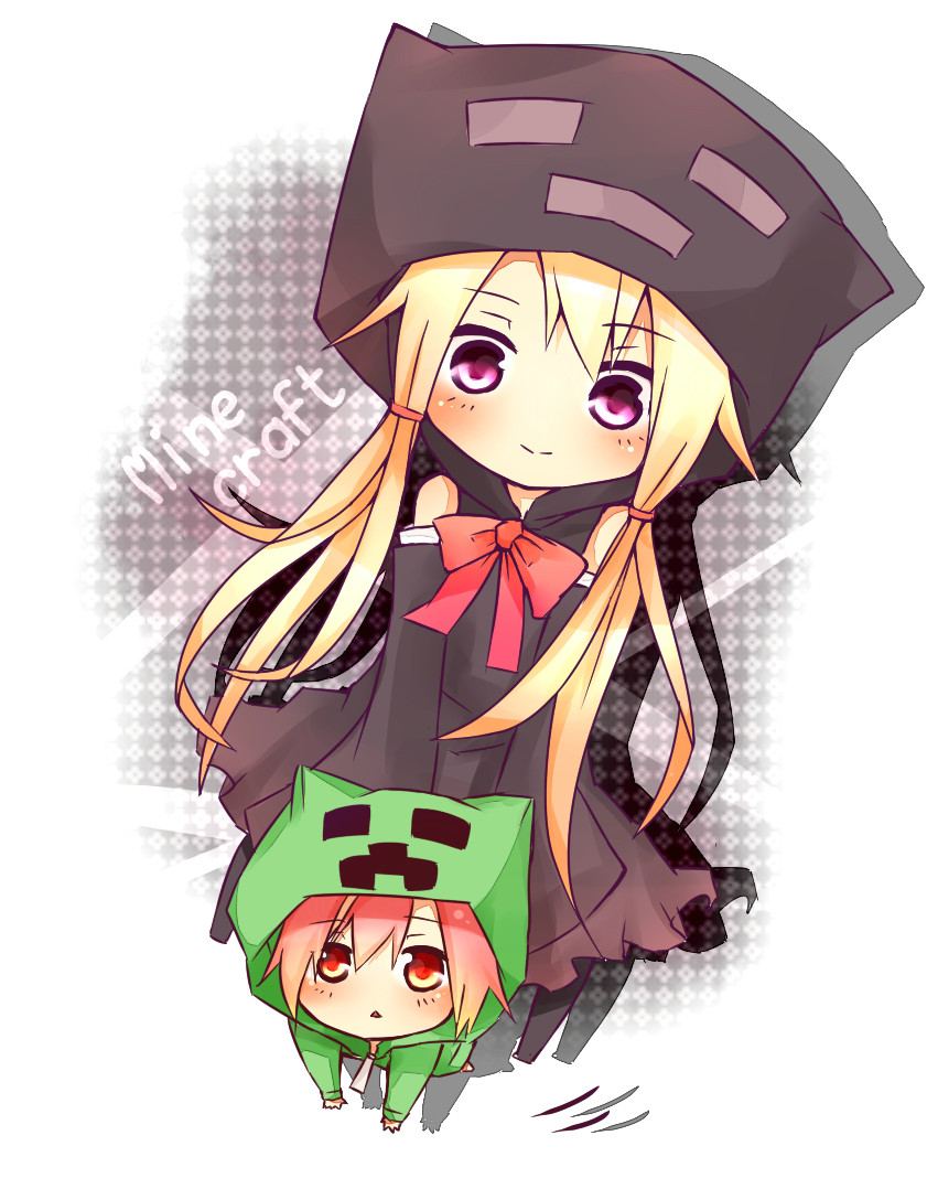 creeper, enderman, and cupa (minecraft and 1 more) drawn by tosura-ayato