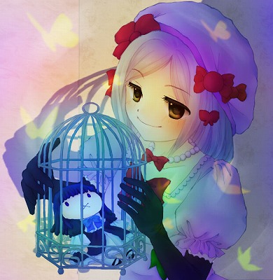 frederica bernkastel and lambdadelta (umineko no naku koro ni) drawn by uta_(semimaru)