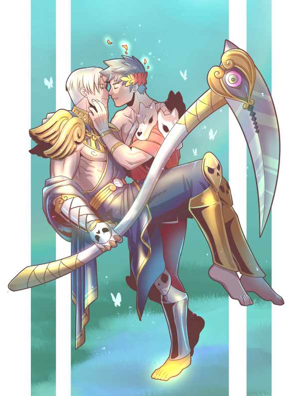 zagreus and thanatos (hades and 1 more) drawn by astraea_f