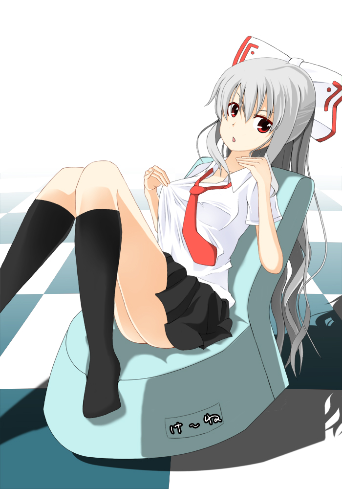 fujiwara no mokou (touhou) drawn by ice_(doragon)