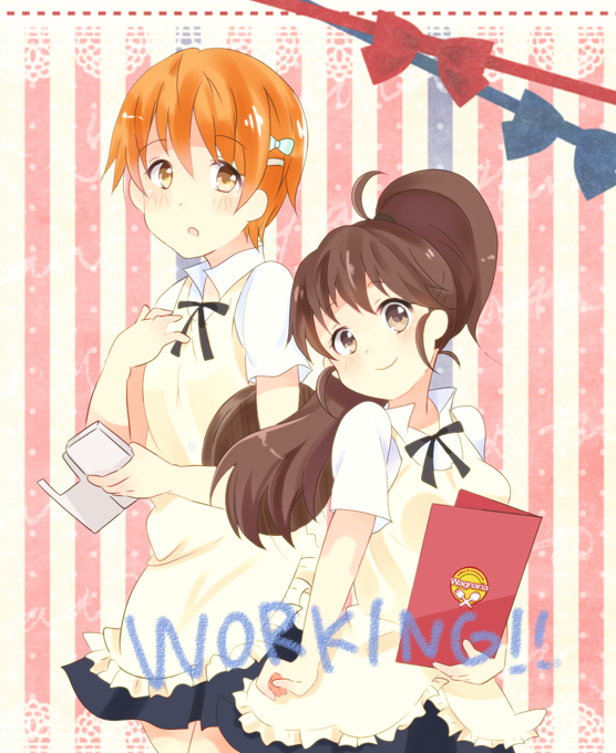 taneshima popura and inami mahiru (working!!) drawn by takeume