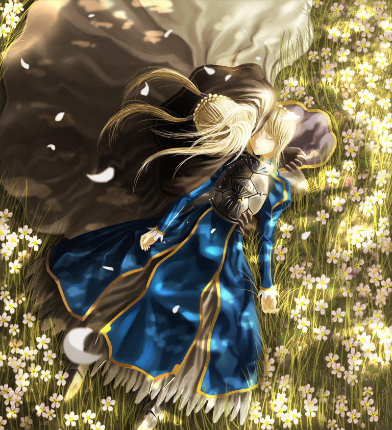 artoria pendragon, saber, and bedivere (fate and 1 more) drawn by doora_(dora0913)