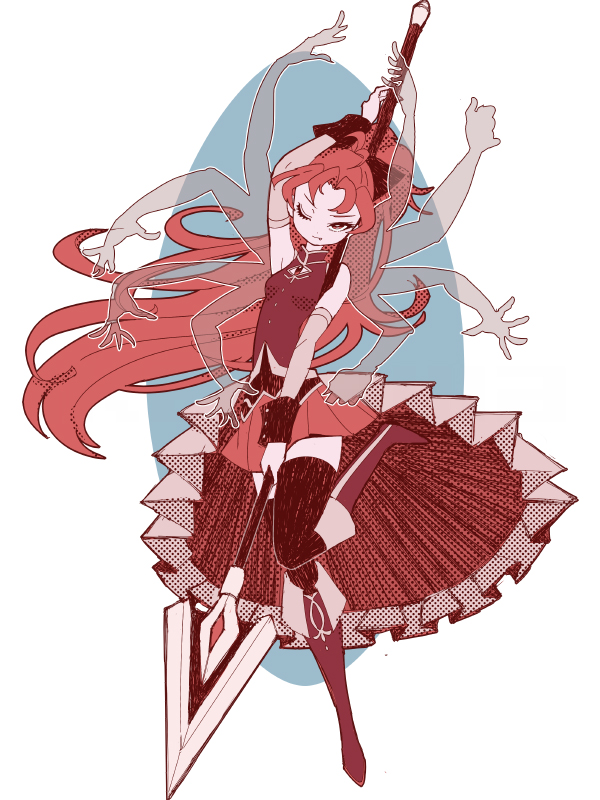 sakura kyoko (mahou shoujo madoka magica and 1 more) drawn by sigumado66