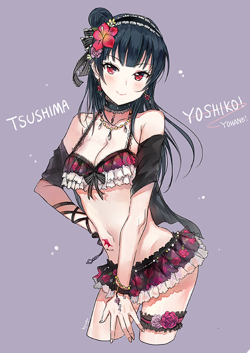 tsushima yoshiko (love live! and 2 more) drawn by hyugo