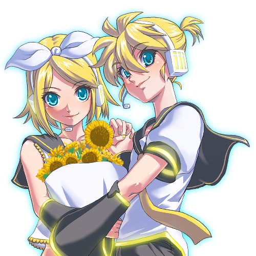 kagamine rin and kagamine len (vocaloid) drawn by matsudo_aya