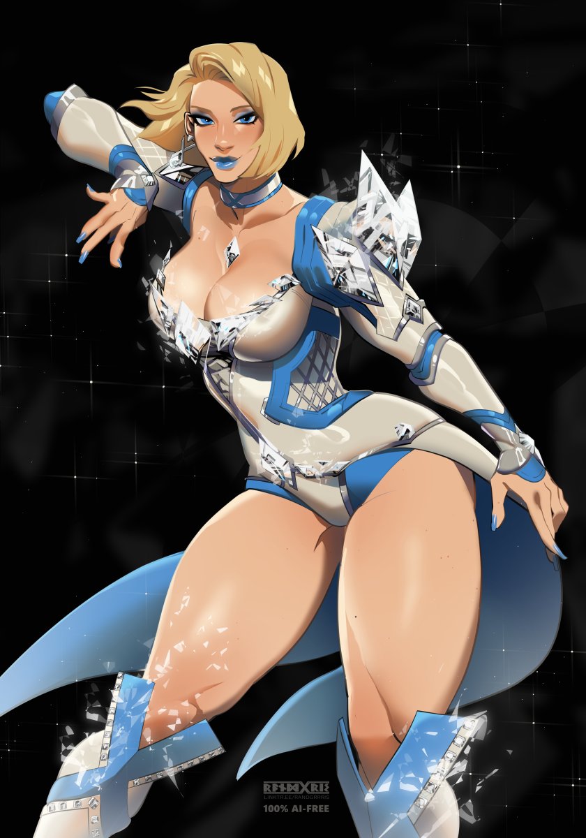 emma frost (marvel and 2 more) drawn by randgris and strstyler