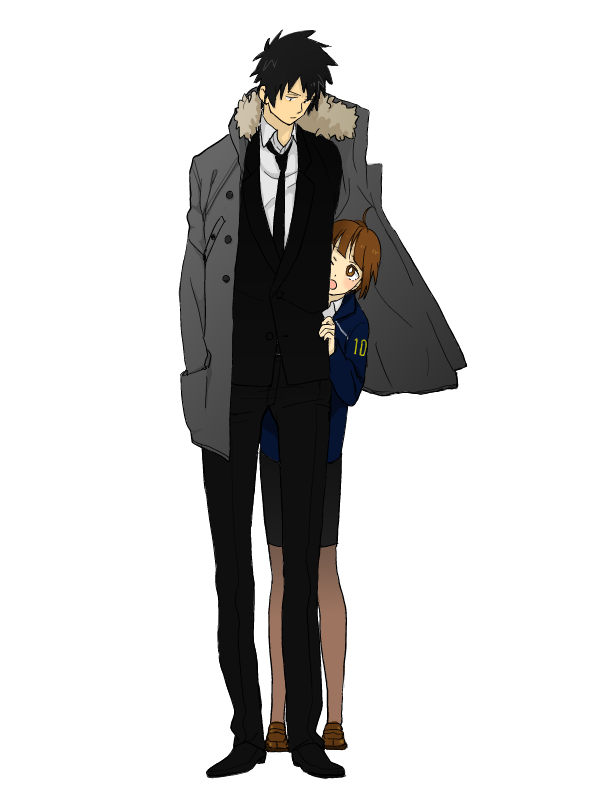 tsunemori akane and kougami shin'ya (psycho-pass) drawn by tsuno
