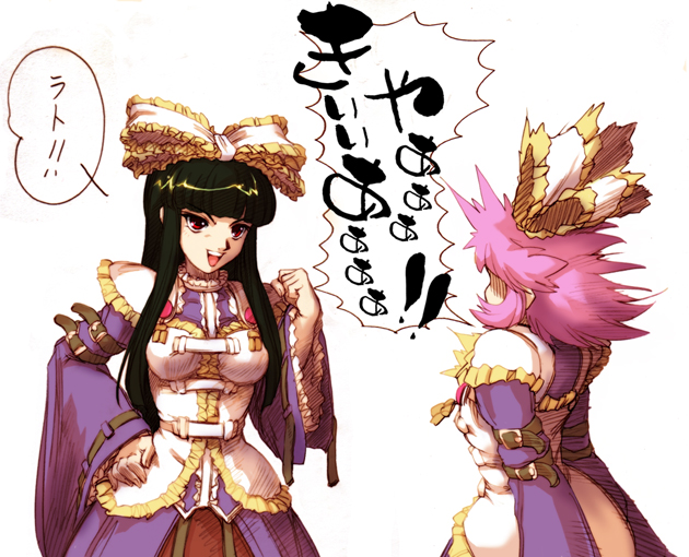 latooni subota and ouka nagisa (super robot wars and 1 more) drawn by hisahiko