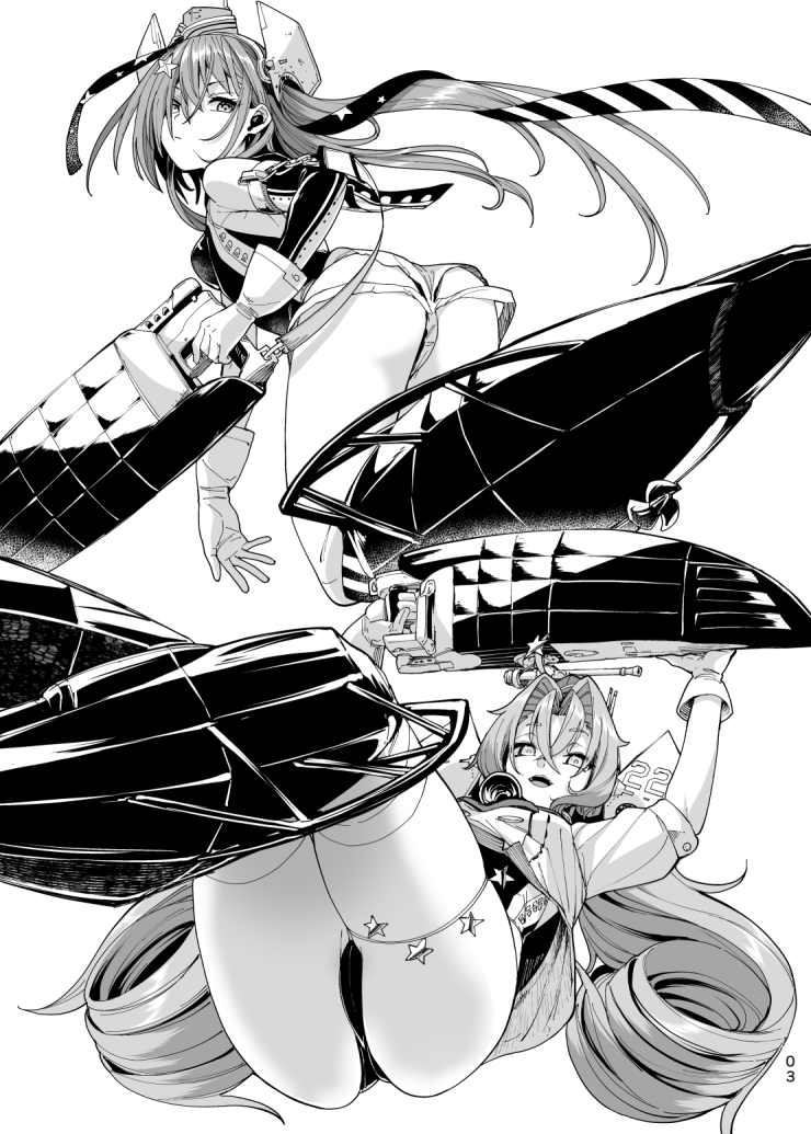 scamp and drum (kantai collection) drawn by ifuji_shinsen