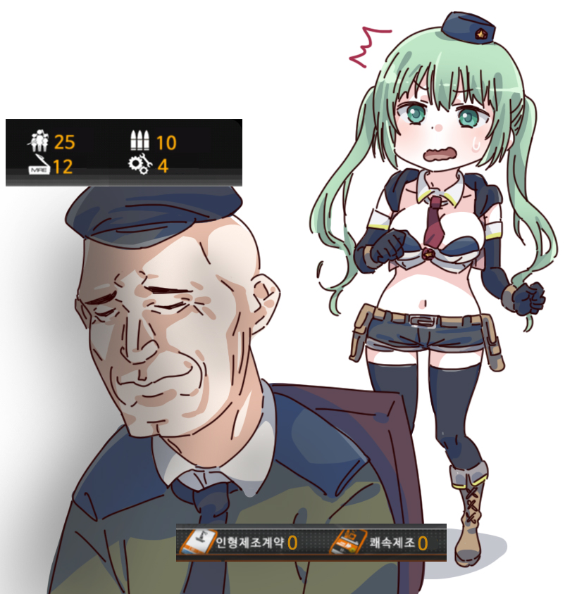 commander and micro uzi (girls' frontline) drawn by sidarim