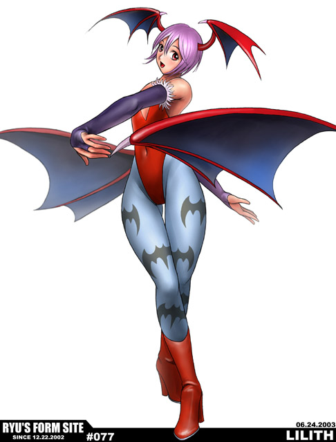 lilith (darkstalkers) drawn by ryu_(ryu's_form_site)