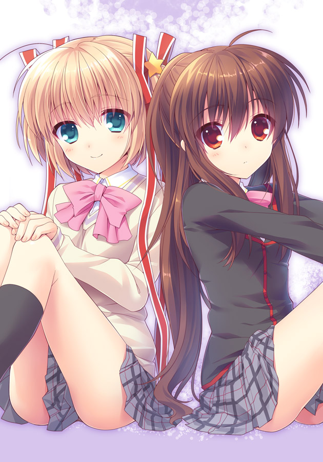 natsume rin and kamikita komari (little busters!) drawn by fuyuichi