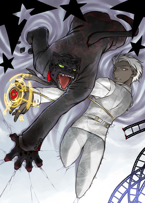 jaguar man and lord alva edison (steampunk and 1 more) drawn by nakamura_tetsuya