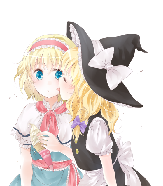 kirisame marisa and alice margatroid (touhou) drawn by yatomi