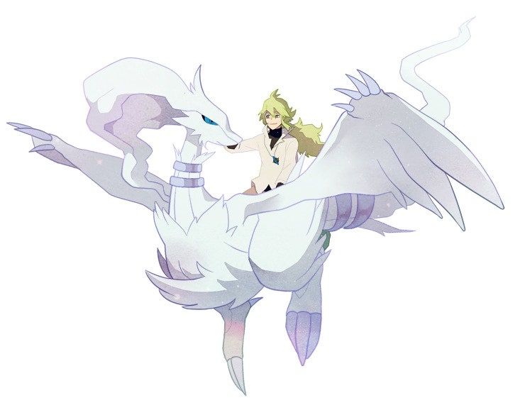 n and reshiram (pokemon and 1 more) drawn by jaho