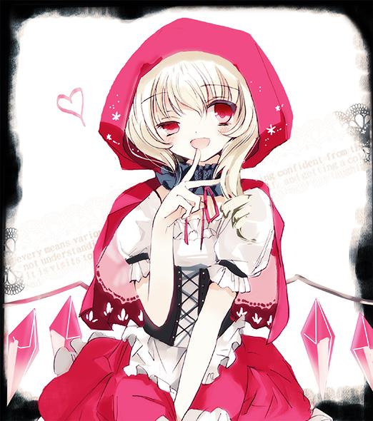 flandre scarlet and little red riding hood (touhou and 1 more) drawn by cierra_(ra-bit)