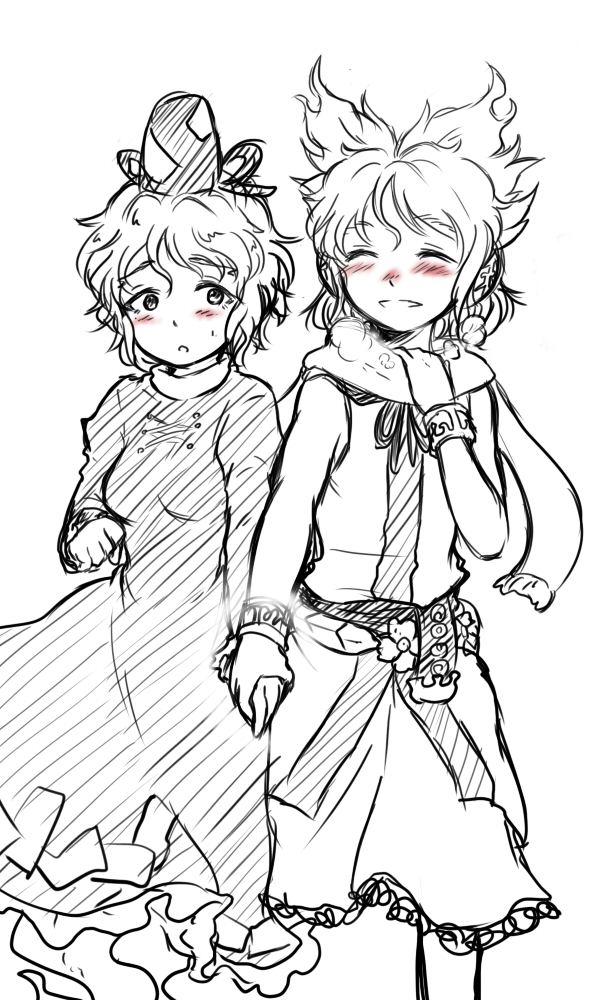 toyosatomimi no miko and soga no tojiko (touhou) drawn by mutsuki_(tsugaidanuki)