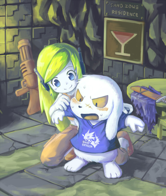 curly brace, mimiga, and king (cave story) drawn by aserora