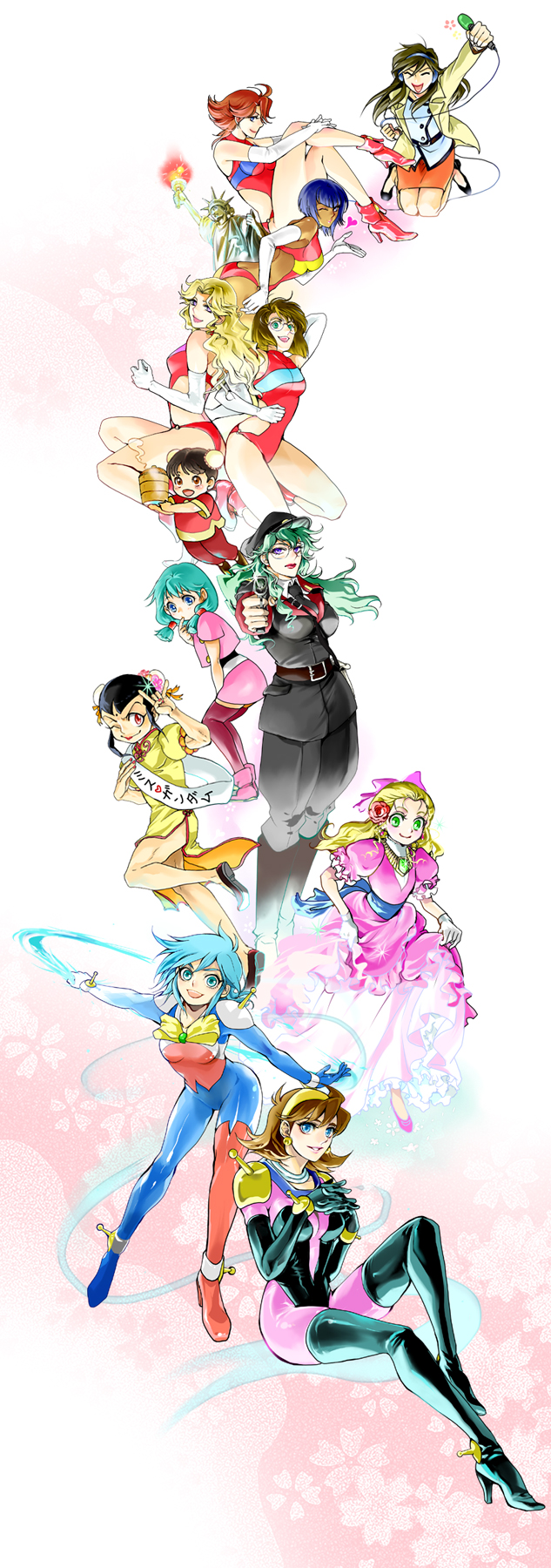 rain mikamura, allenby beardsley, sai saici, nastasha zabigov, bunny higgins, and 5 more (gundam and 1 more) drawn by jobo_(isi88)