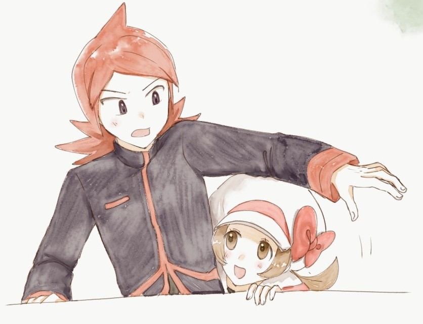 lyra and silver (pokemon and 1 more) drawn by asuka_rkgk